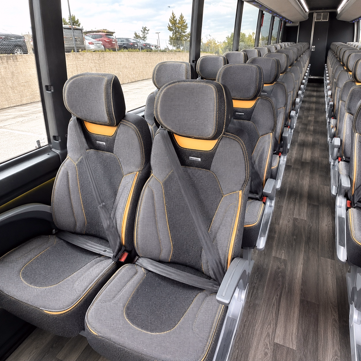 layton charter bus rental interior