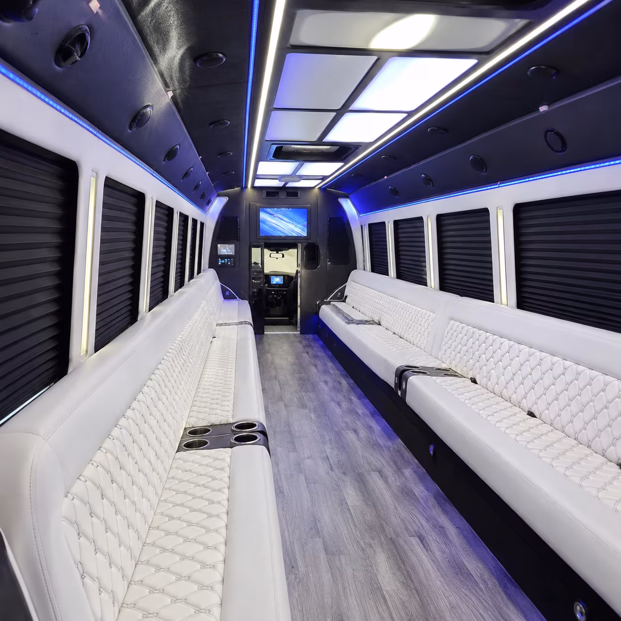 layton party bus rental interior