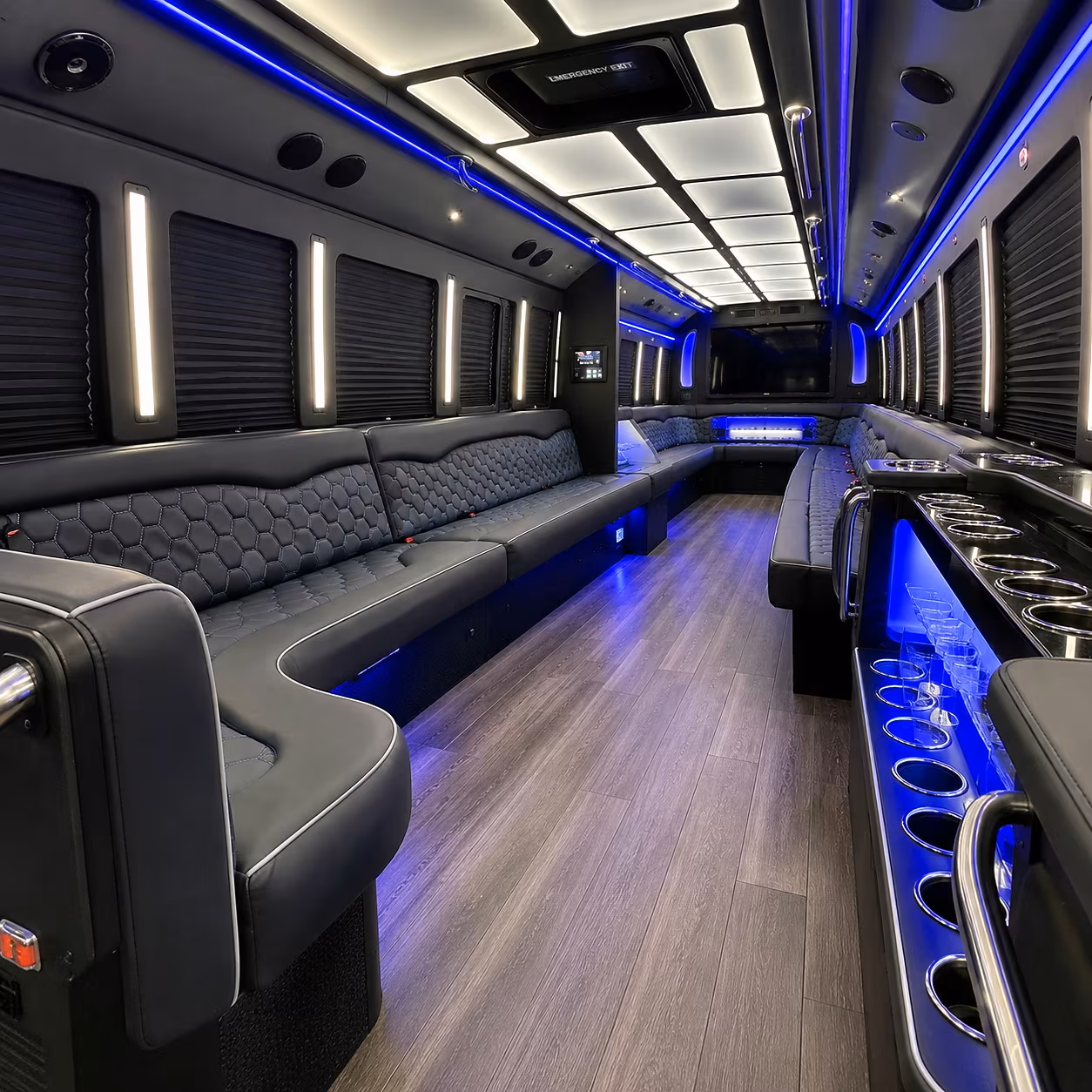 layton party bus rentals inside